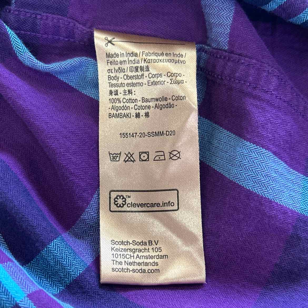 Scotch and Soda Size M Purple Preloved MENS Button Down Shirt