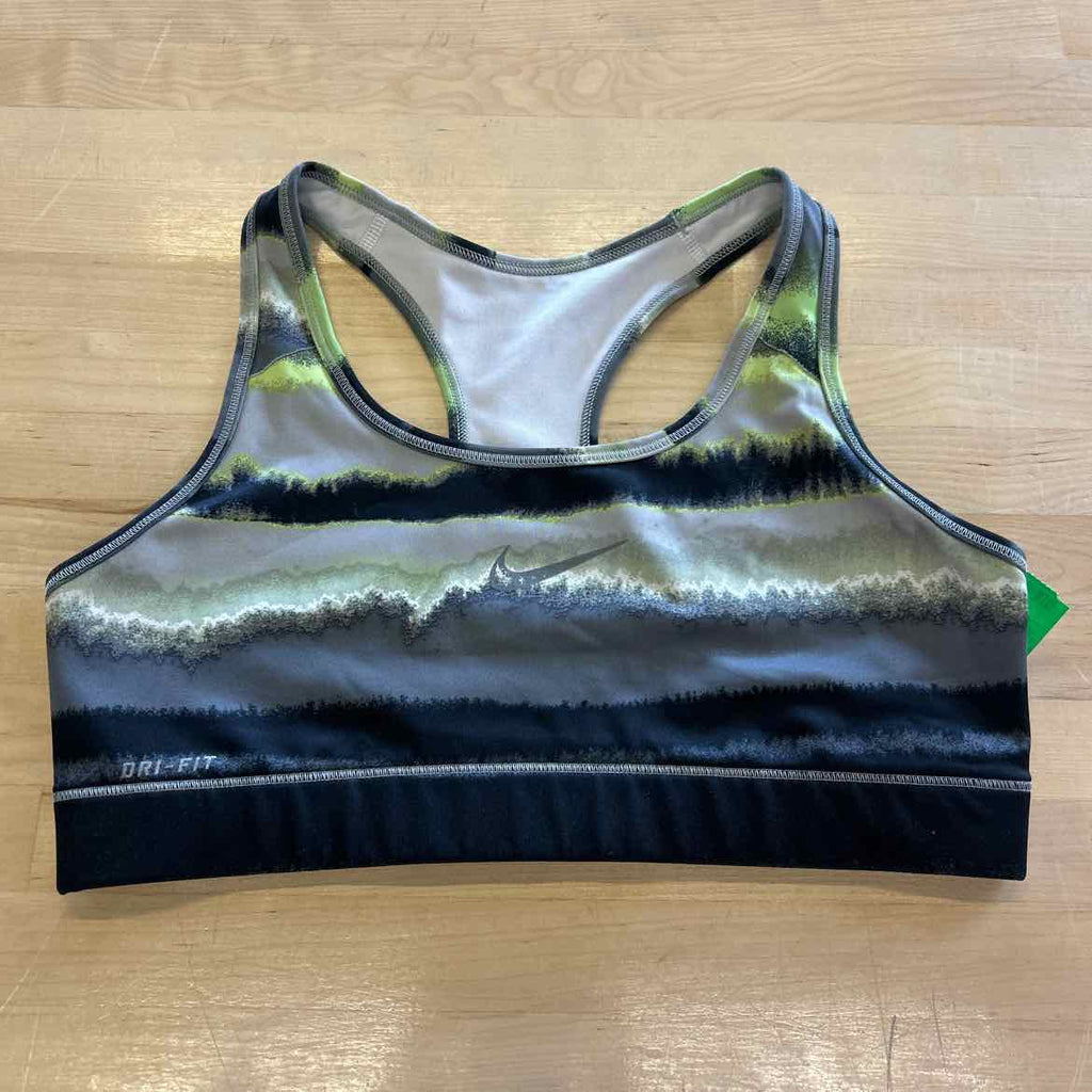 Nike Size M Gray Green Preloved Sports Bra
