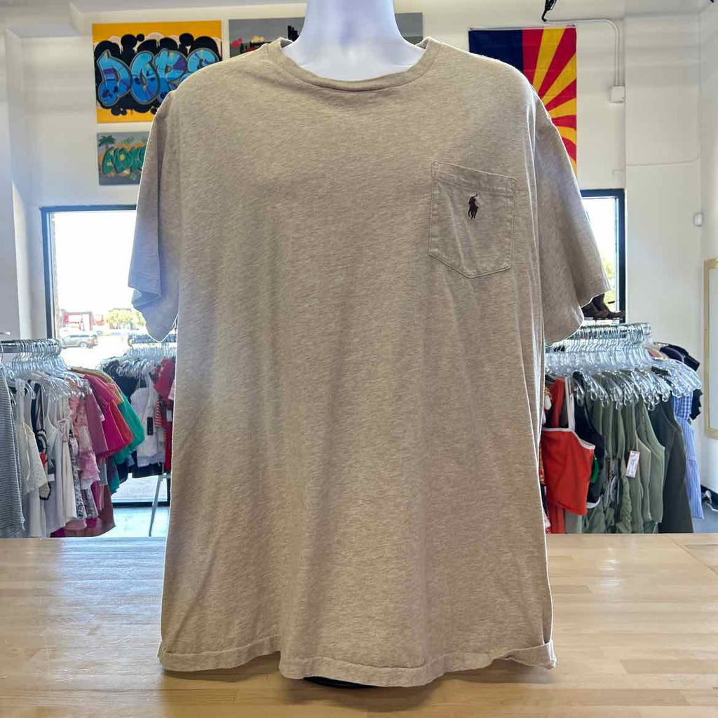 Polo Size 2XL Tan Preloved MENS T-shirt