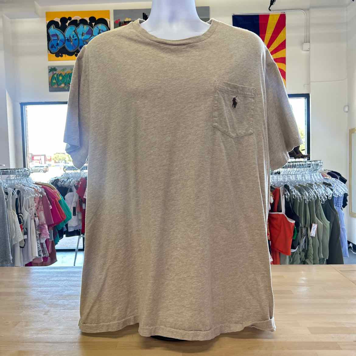 Polo Size 2XL Tan Preloved MENS T-shirt