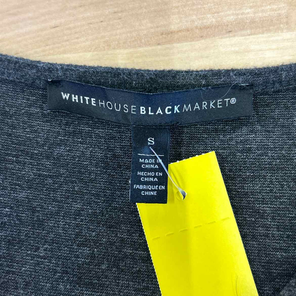 White House Black Market Size S Gray Blouse