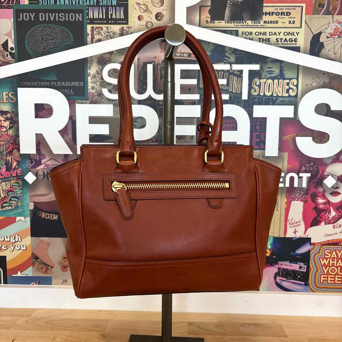 Coach Brown Leather Preloved Handbag
