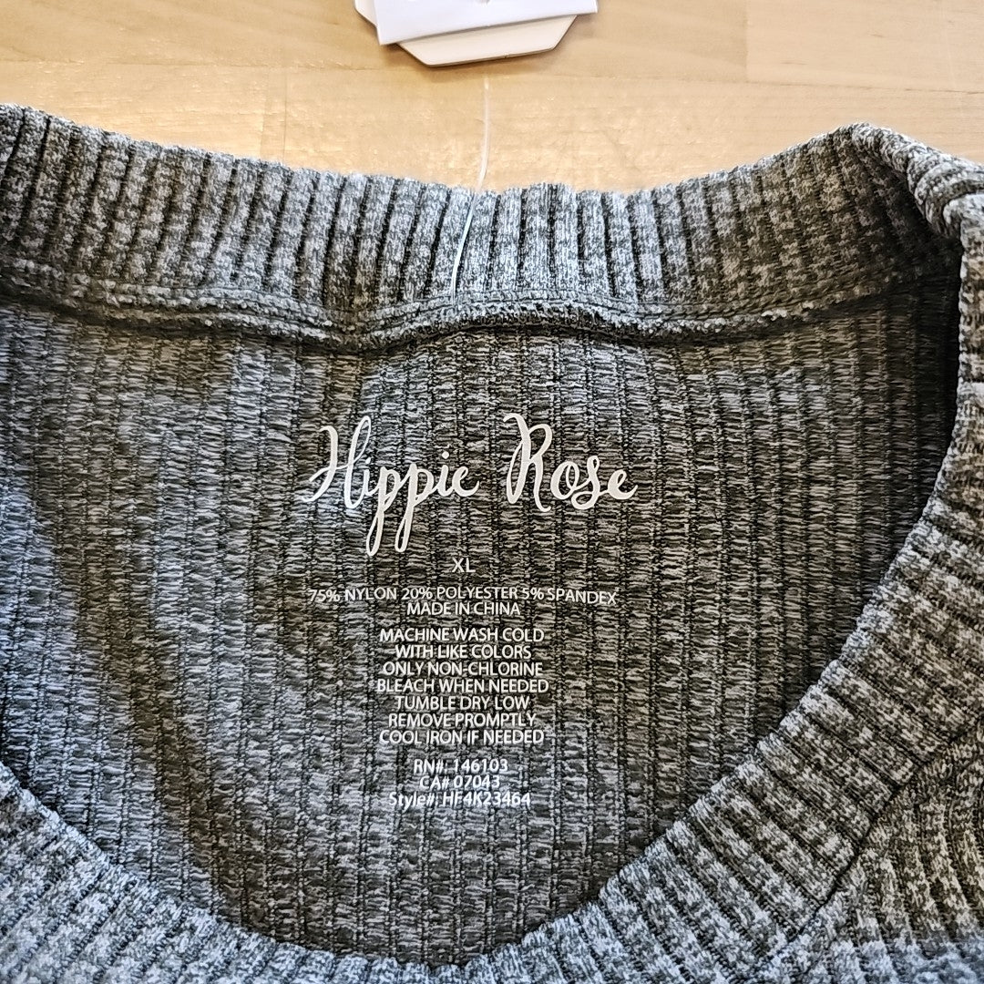 Hippie Rose Juniors' Seamless Ribbed Long Sleeve Top