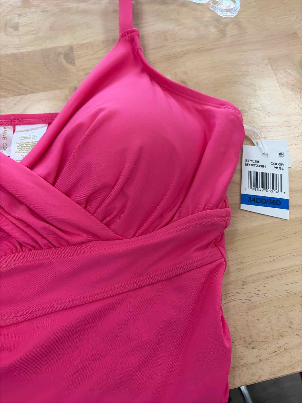 Anne Cole Women's Surplice Underwire Tankini Top - Pink Glow