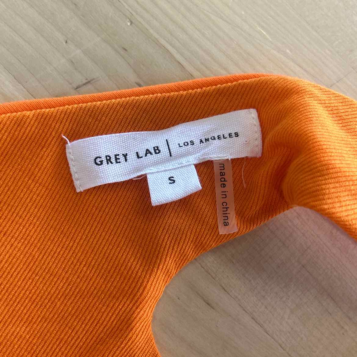 Grey Lab Size S Orange Preloved Bodysuit