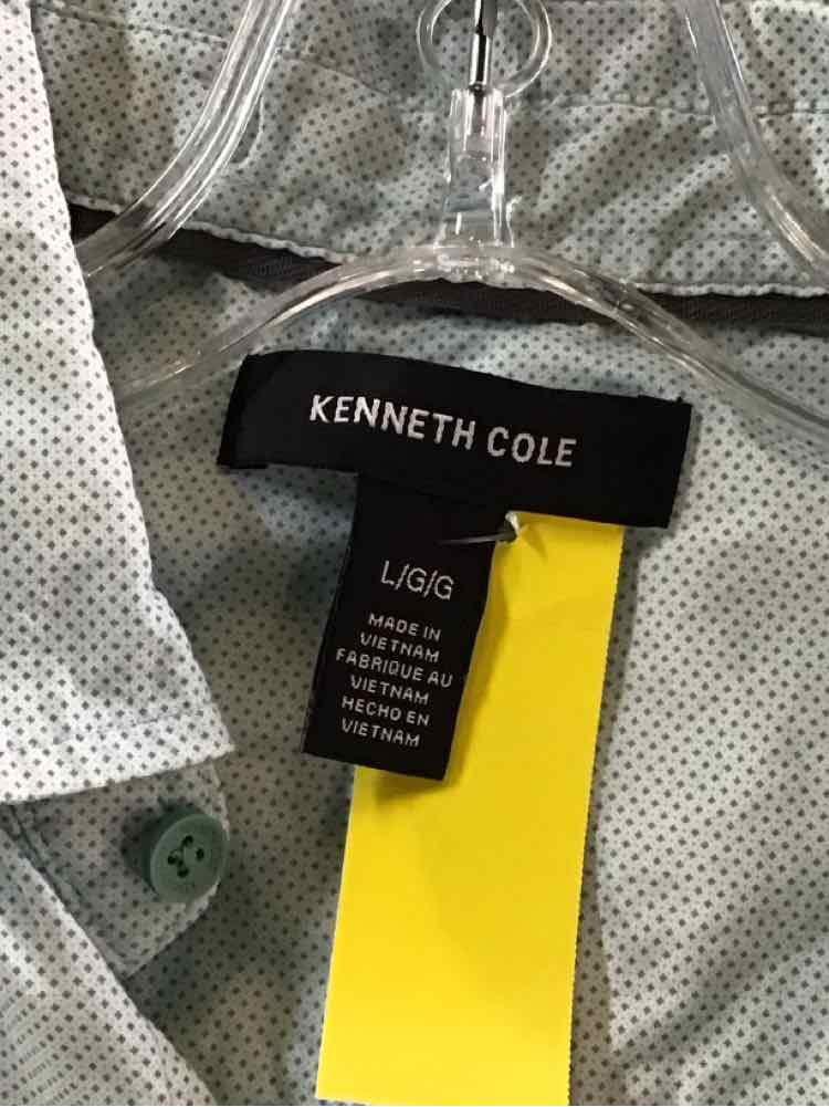 Kenneth Cole Size L Teal New MENS Button Down Shirt