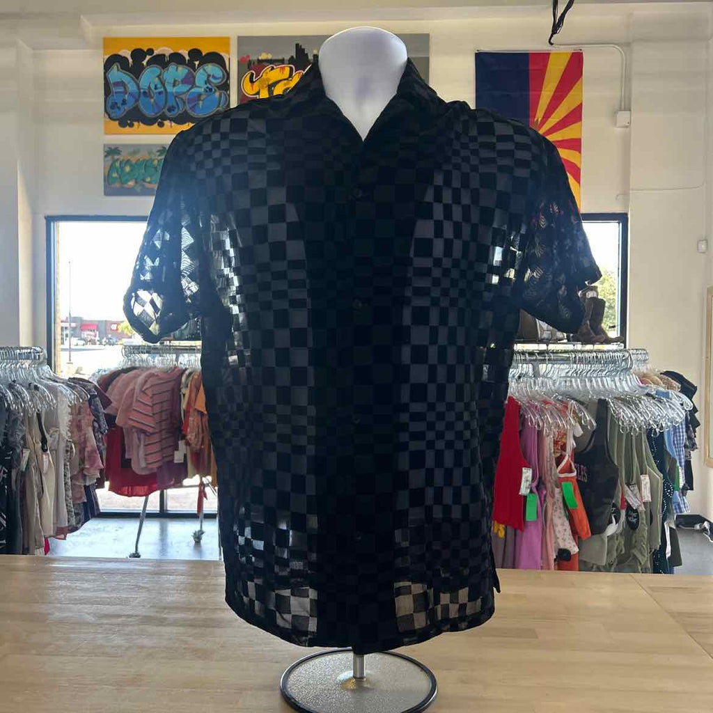 Twisted Tailor Size XS Black Preloved MENS Button Down Shirt