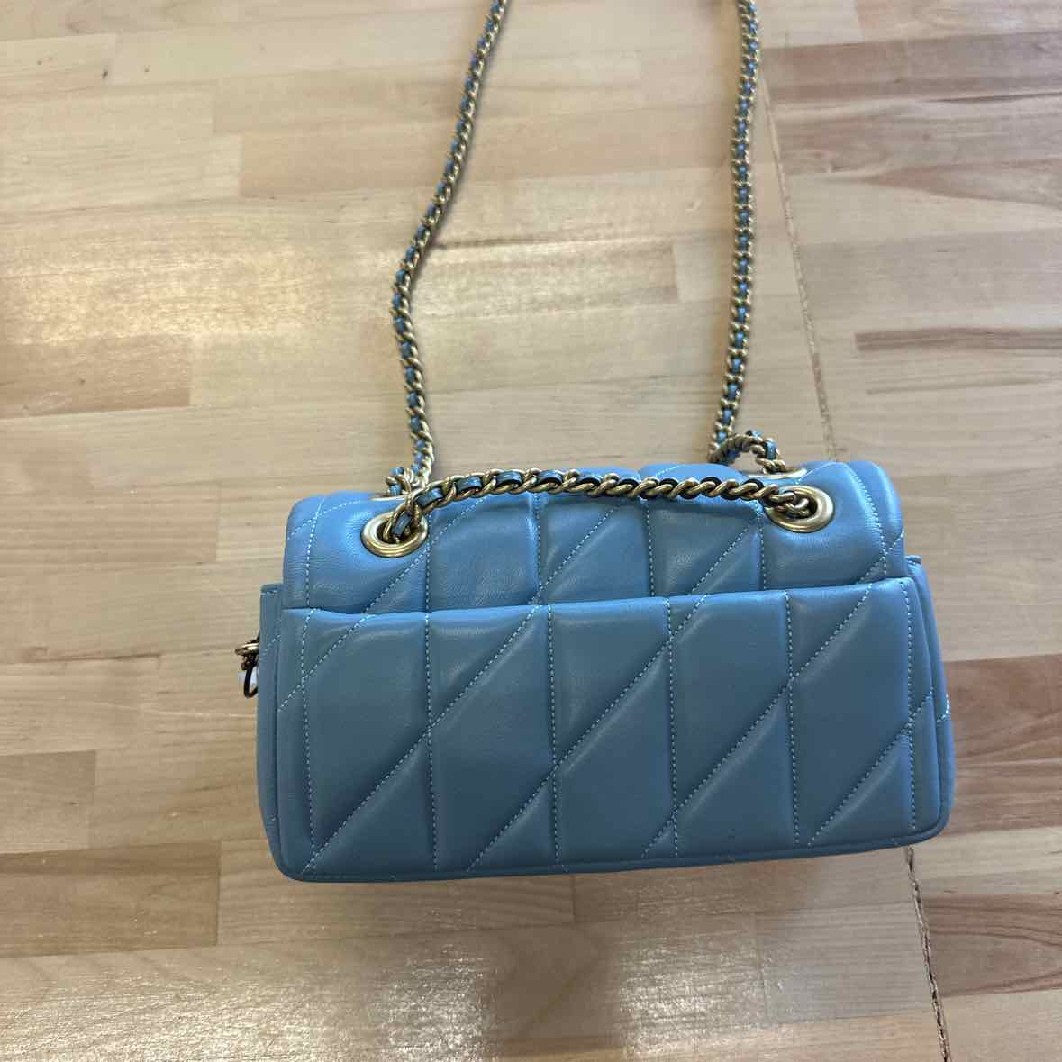 COACH Quilted Leather Mini Tabby Sho BrassBluebell