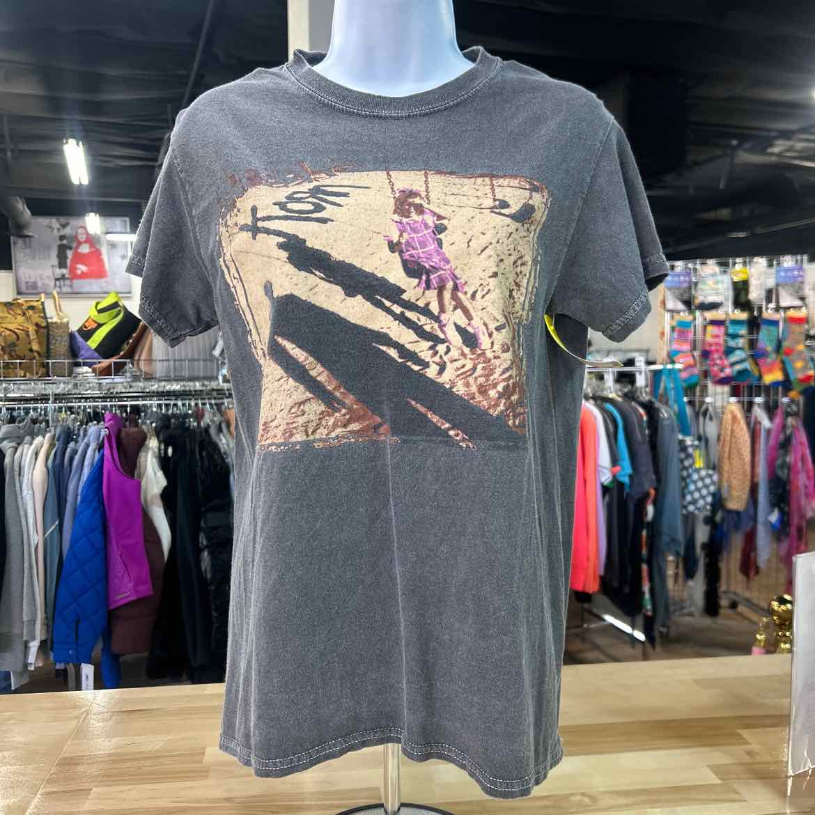 Gildan Size S Gray Preloved T-Shirt SS