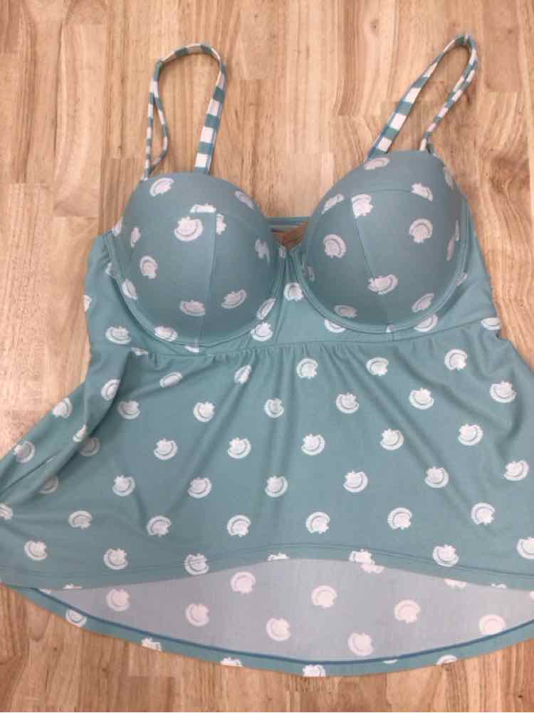 Cacique Size 42 Light Blue Swimsuit Bottom/Top