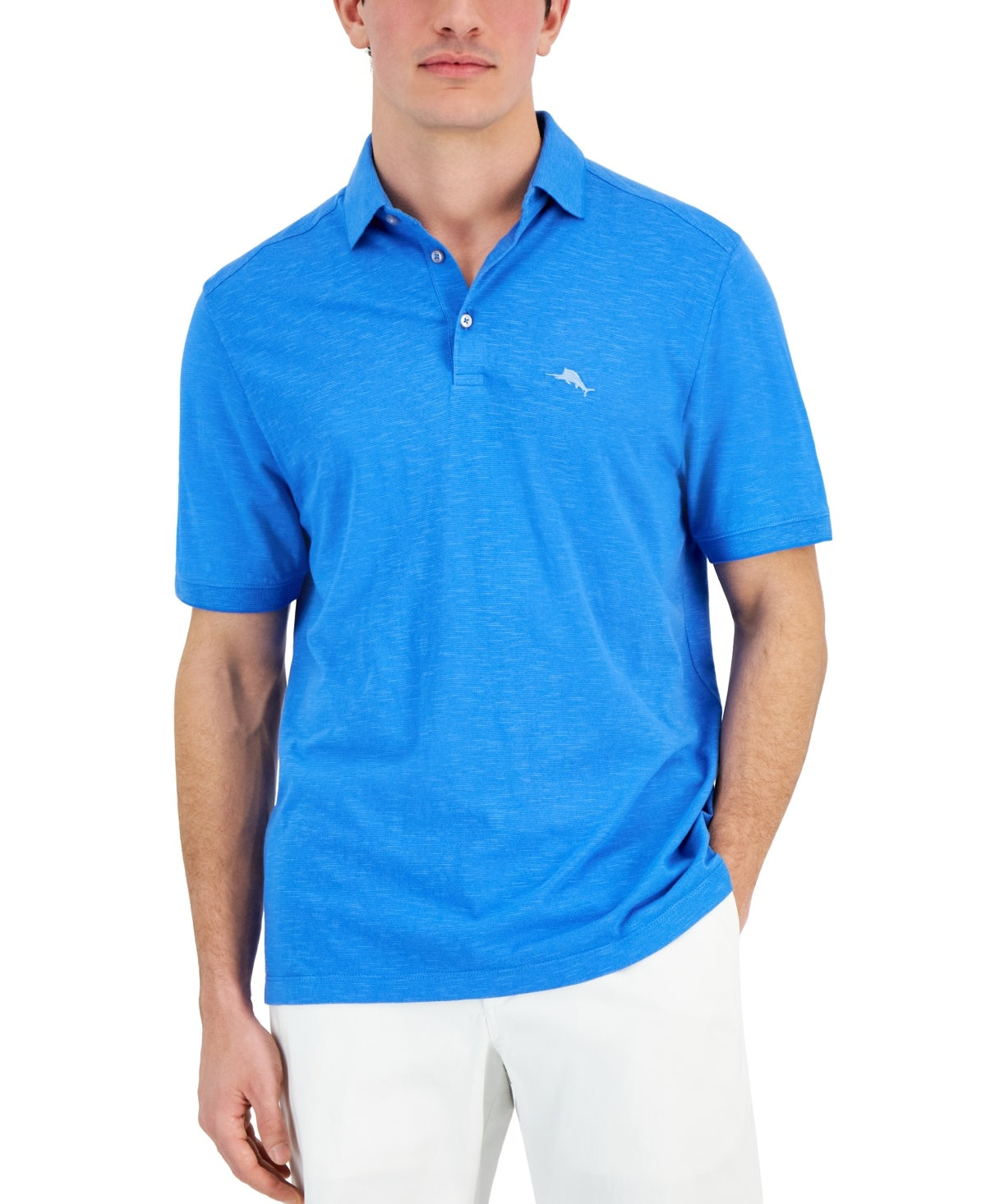 Tommy Bahama Men's Portola Point Space-Dyed Stripe Polo Shirt - Palace Blue