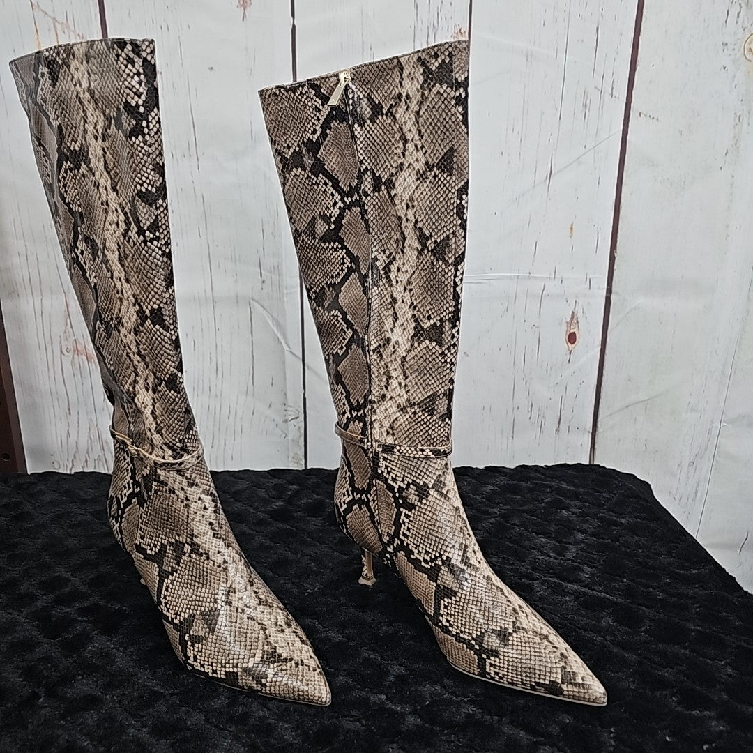 Kenneth Cole Shoe Size 11 Taupe Utah  Snakeskin Boots NWT