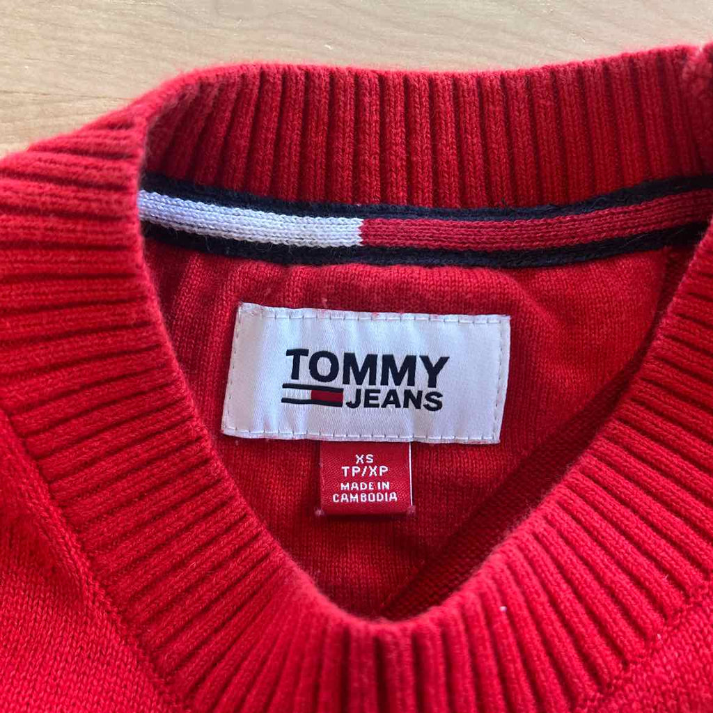 tommy jeans Size XS Red Preloved Sweater