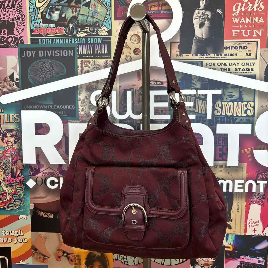 Coach Maroon Hobo Purse