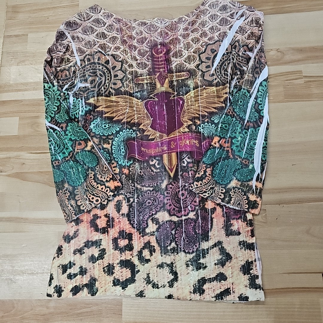 Mesmerize Size M Multi-Color Blouse