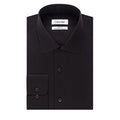 CALVIN KLEIN Mens Black Collared Classic Fit Button Down Shirt
