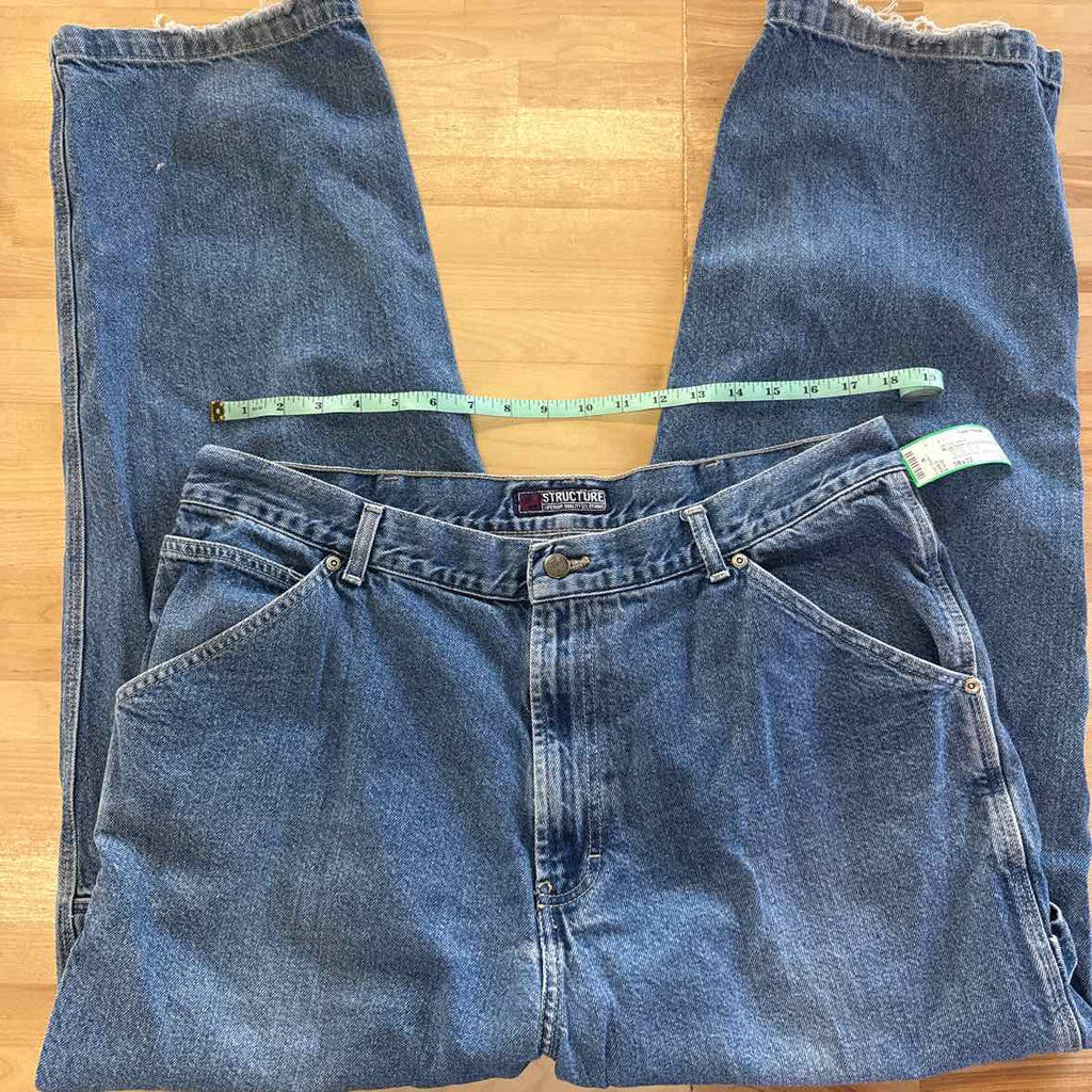 Structure Size 38x32 Blue MENS Jeans