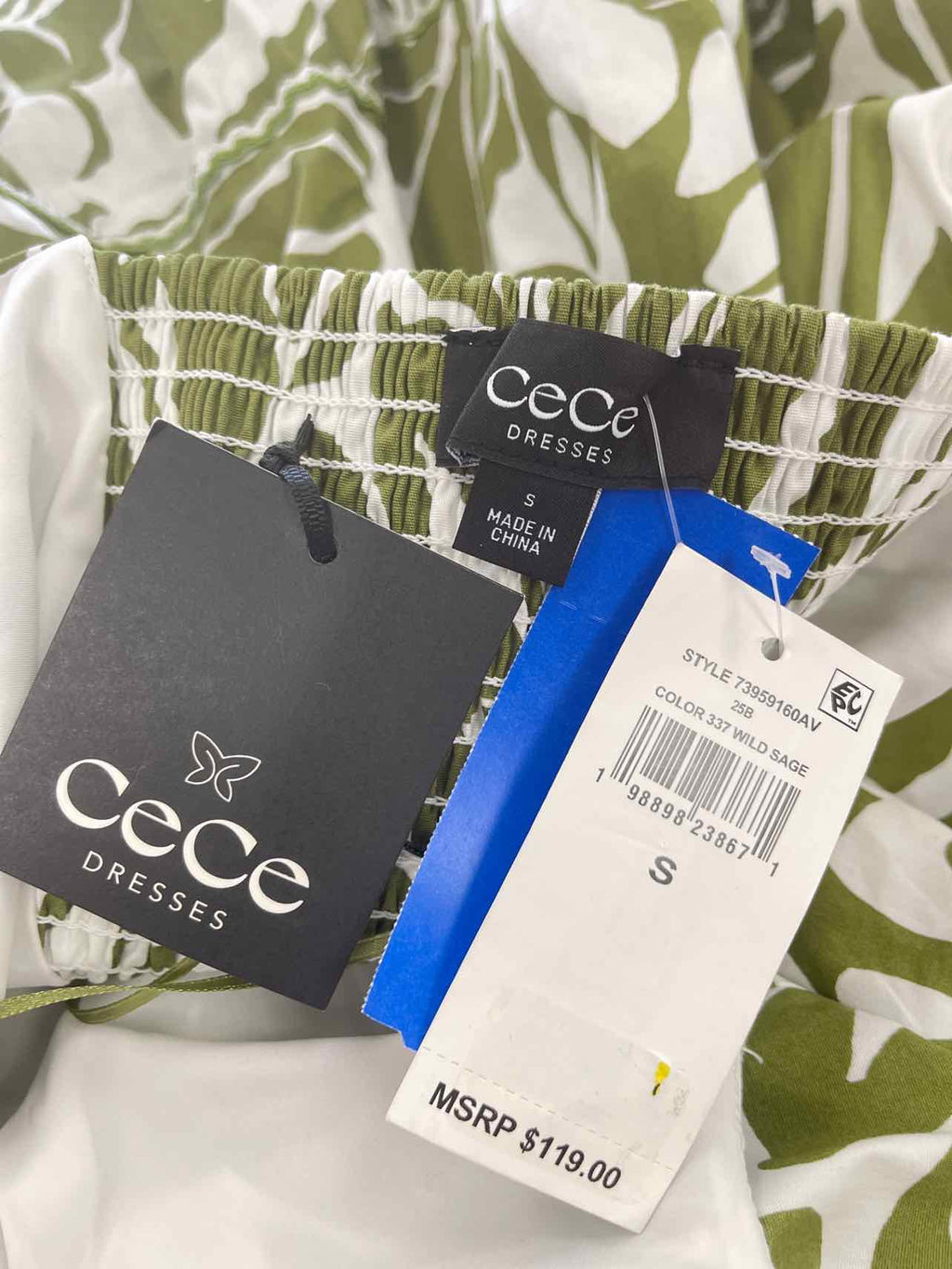 CeCe Size S Green New Dress