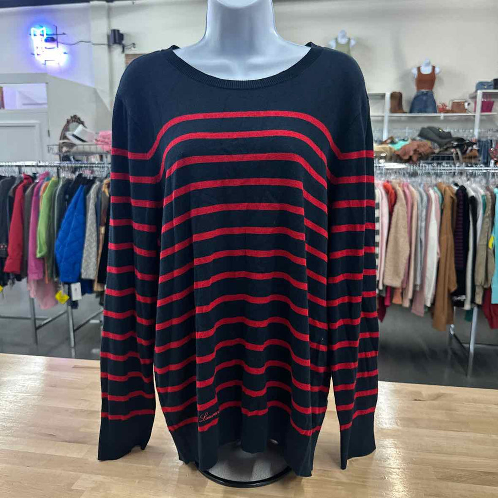 Ralph Lauren Size 2X Navy/Red Sweater