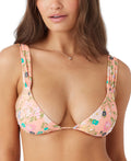 Women's O'Neill Kelly Floral Menorca Swim Bikini Top Juniors Medium Desert Flowe