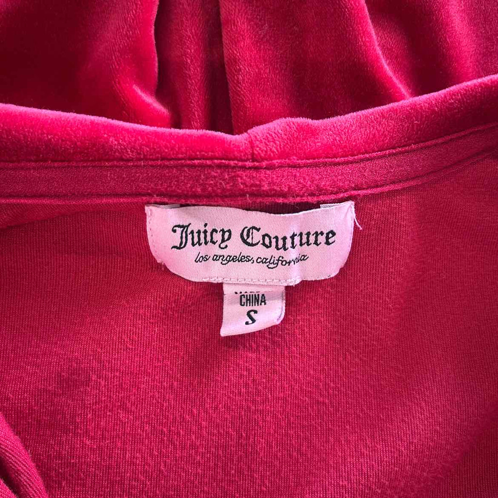 Juicy Couture Size S Red Velvet Preloved Jacket