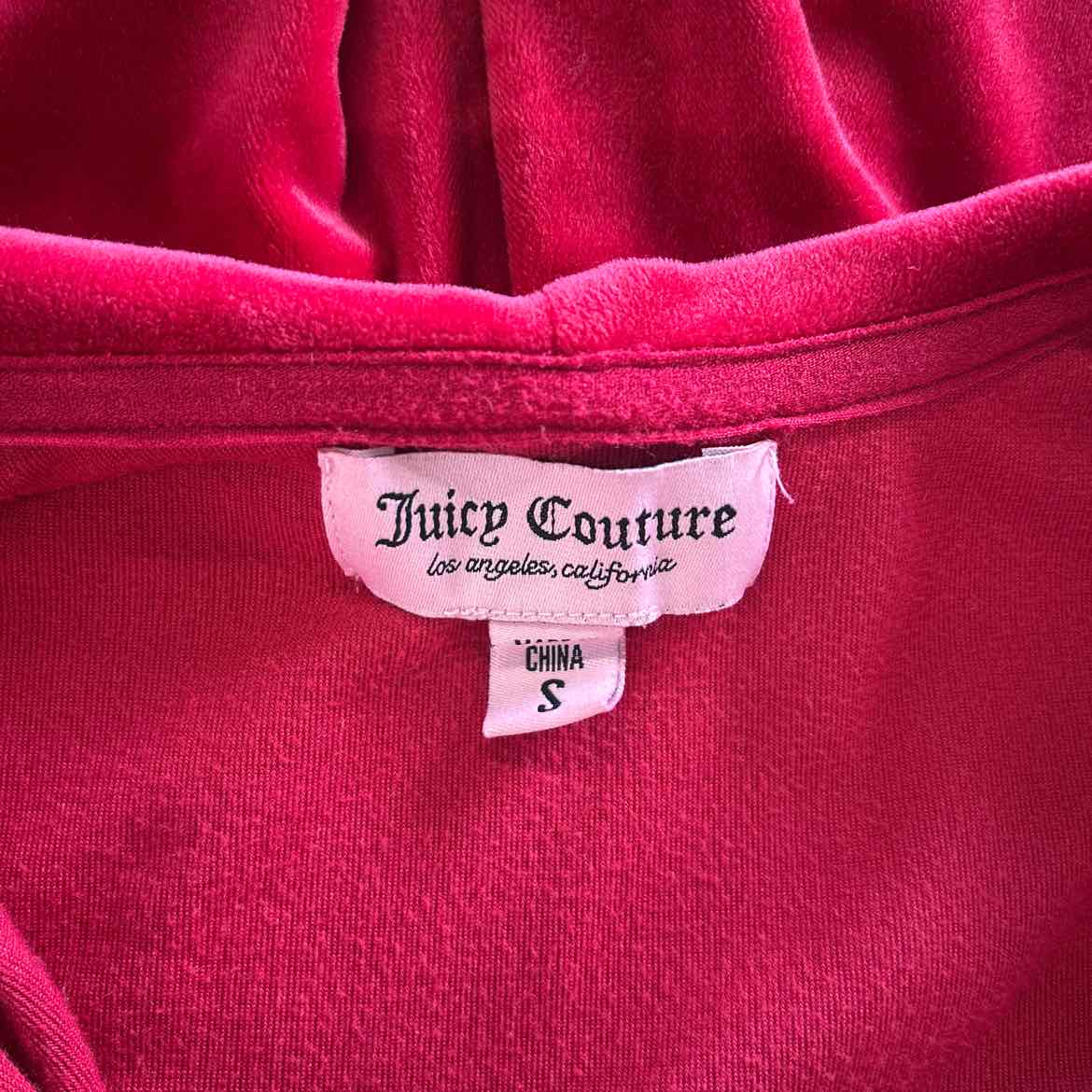 Juicy Couture Size S Red Velvet Preloved Jacket
