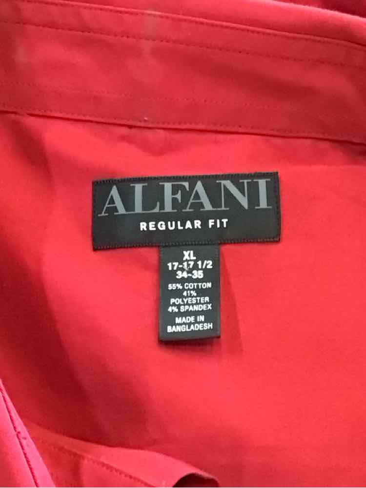 Alfani Size XL Red New MENS Button Down Shirt