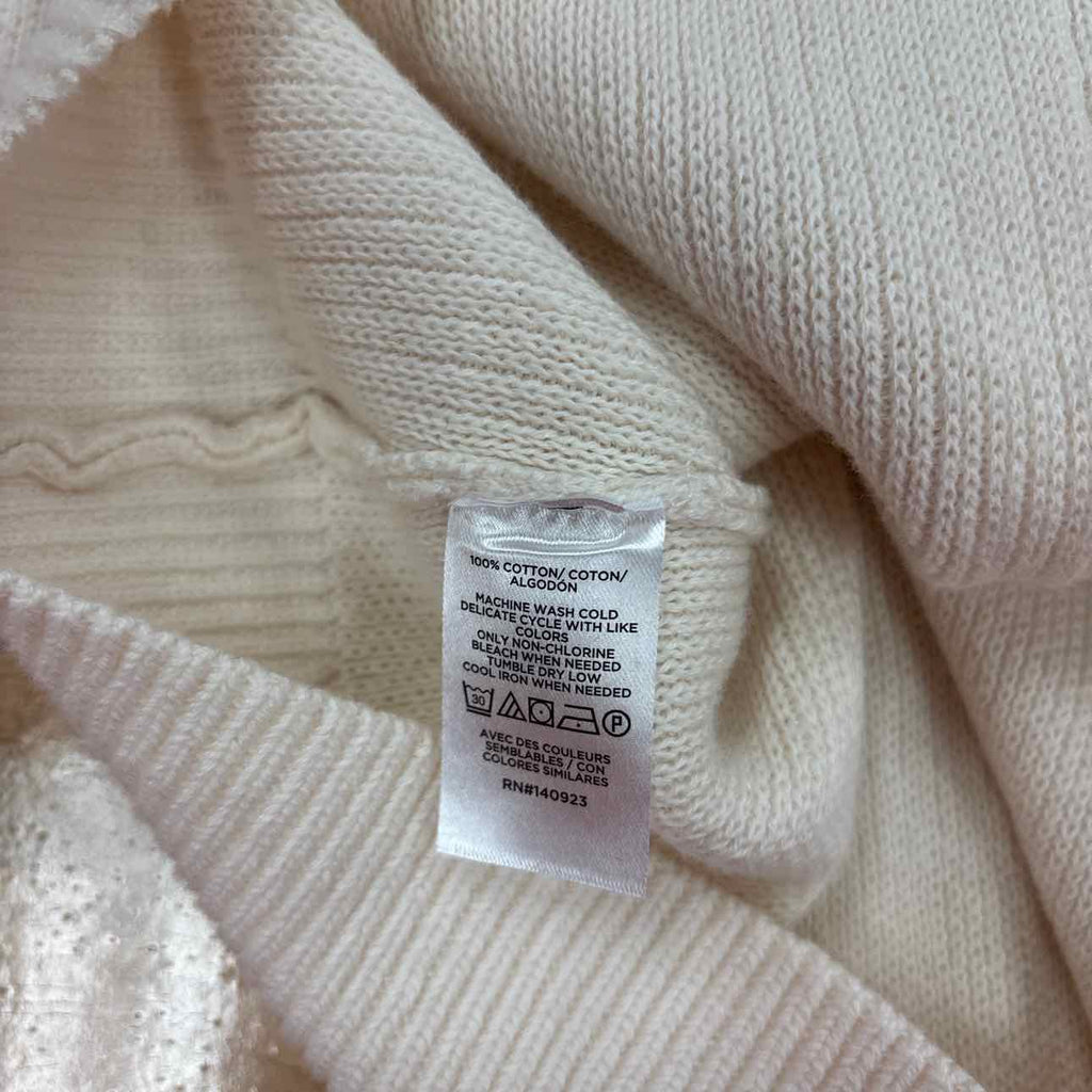 Loft Size S White Cotton Preloved Sweater