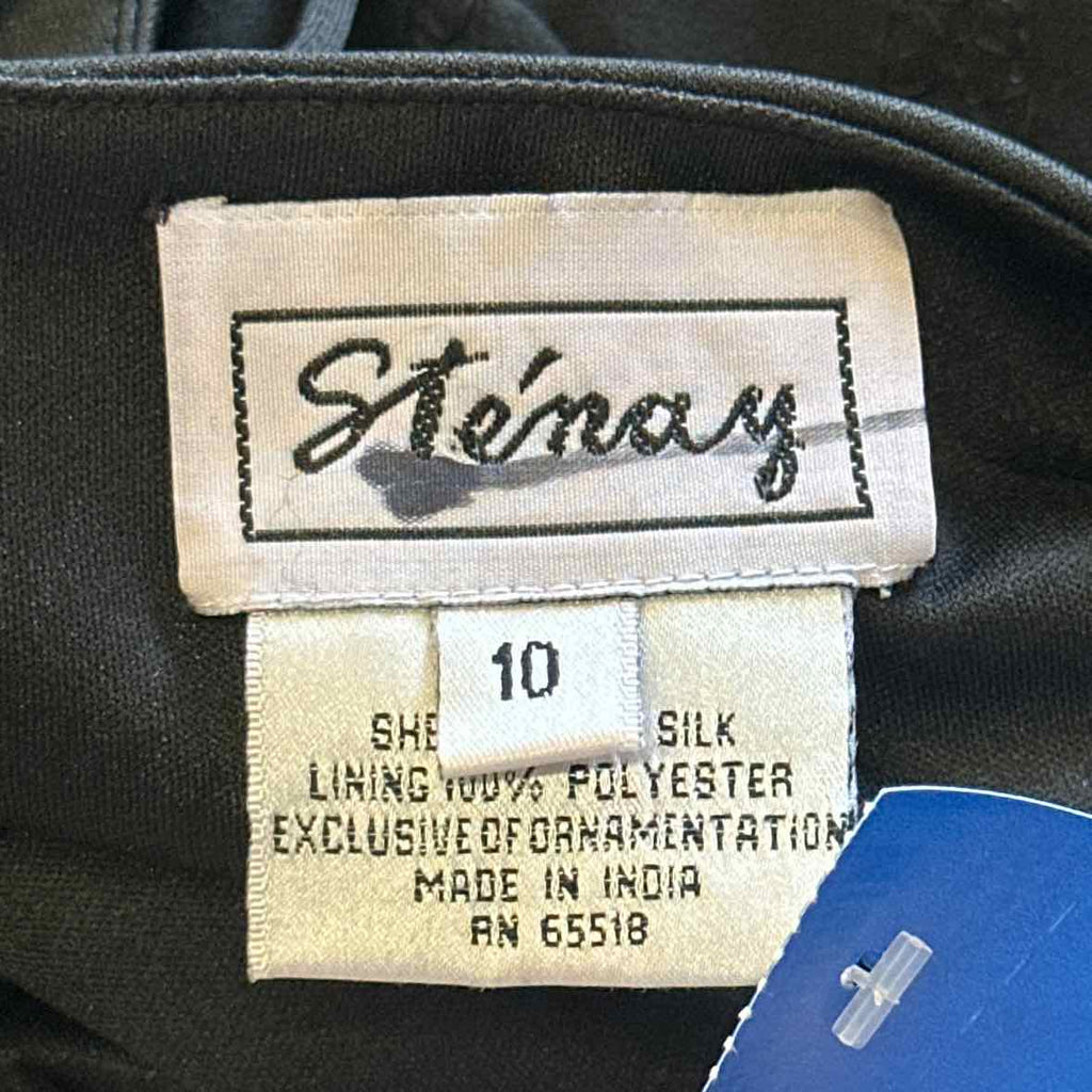 Stenay Size 10 Black Beaded Dress