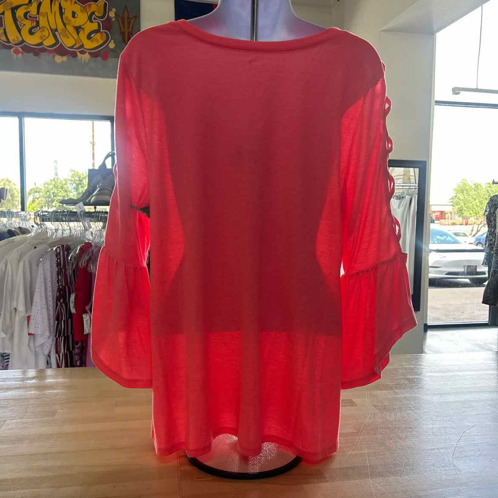 a.n.a Size L Pink Rayon Preloved Blouse LS