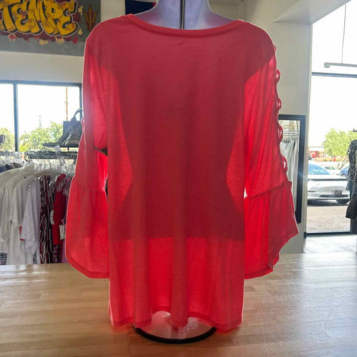 a.n.a Size L Pink Rayon Preloved Blouse LS
