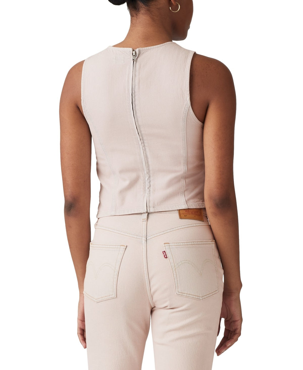 Levi S Premium Women S Topanga Denim Tank Top - Candy Floss Top - LUS
