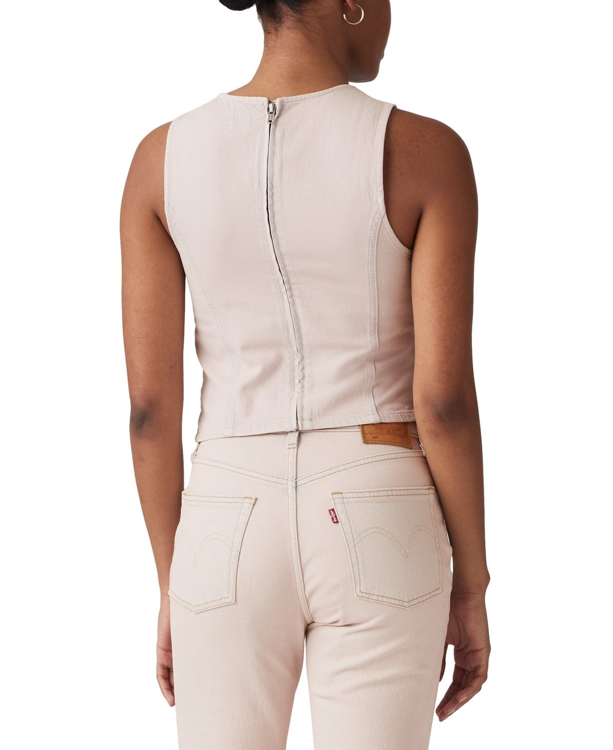 Levi S Premium Women S Topanga Denim Tank Top - Candy Floss Top - LUS