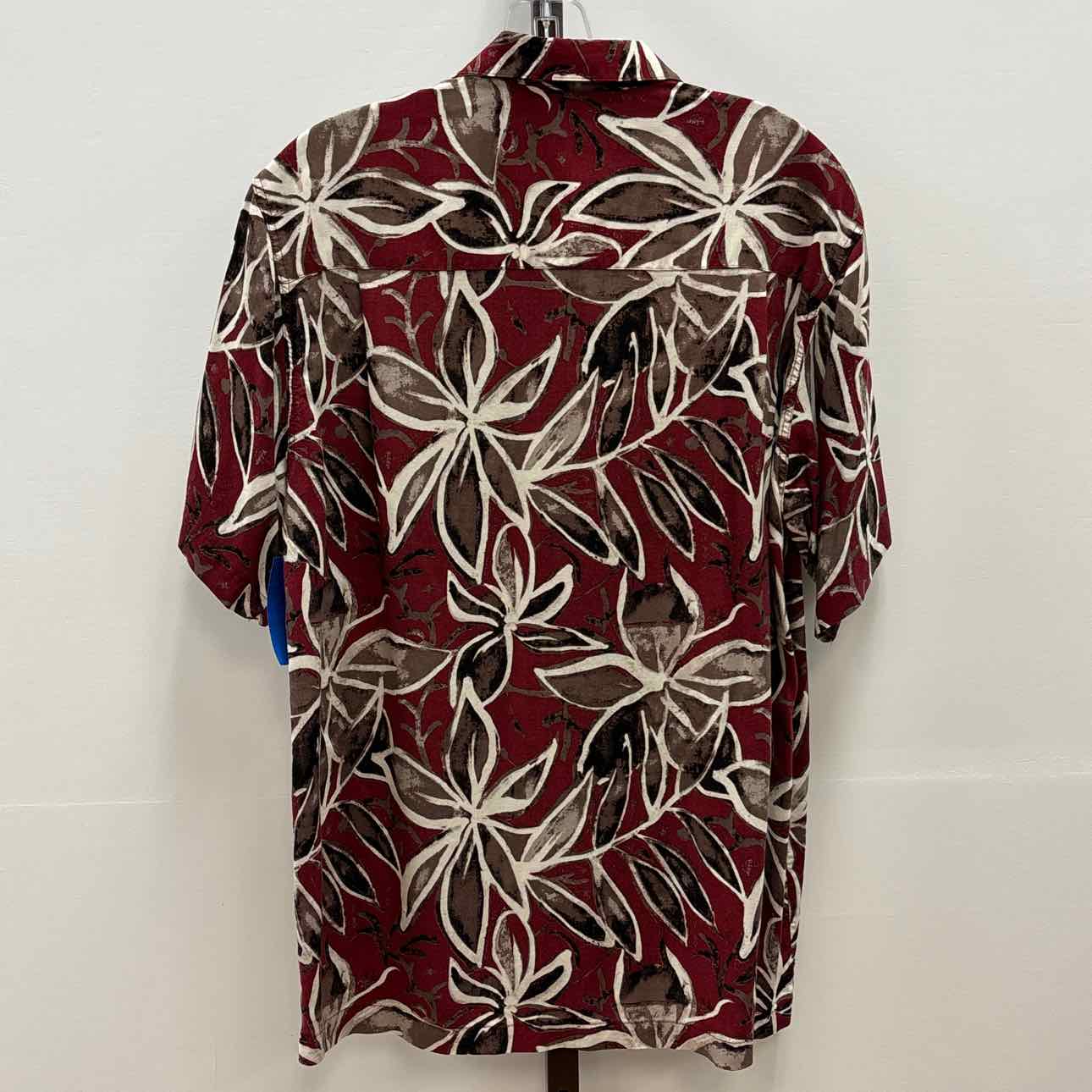 Imprints Size S Red Preloved MENS Button Down Shirt