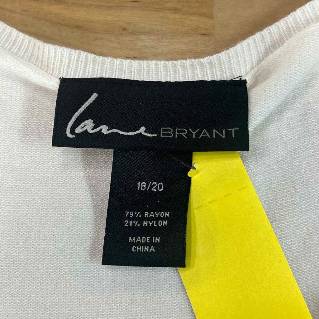 Lane Bryant Size 18 White Preloved Cardigan
