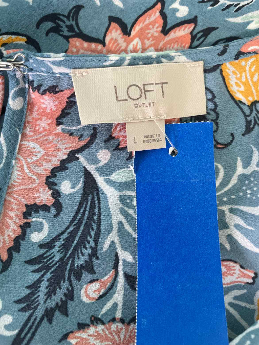 Loft Size L Powder Blue/Pink Sleeveless