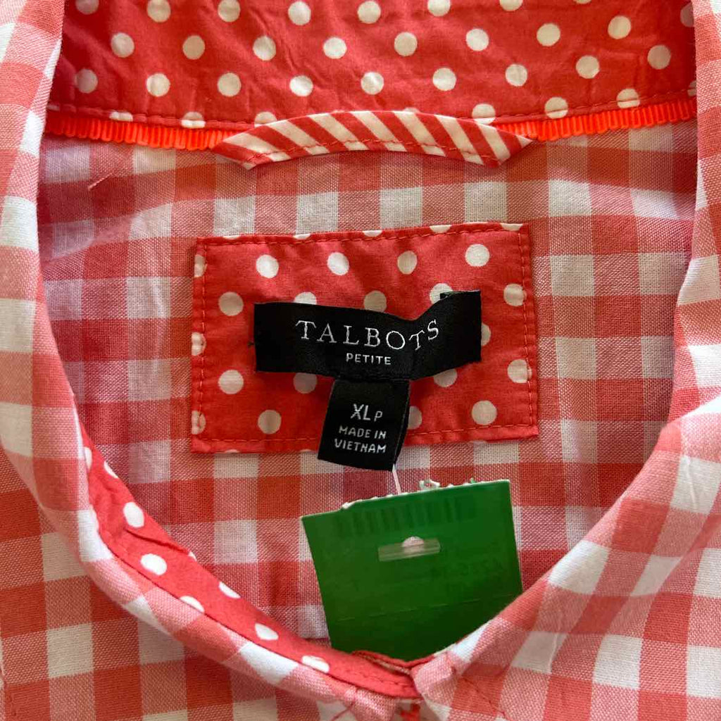 Talbots Size XLP Red Preloved Button Down LS