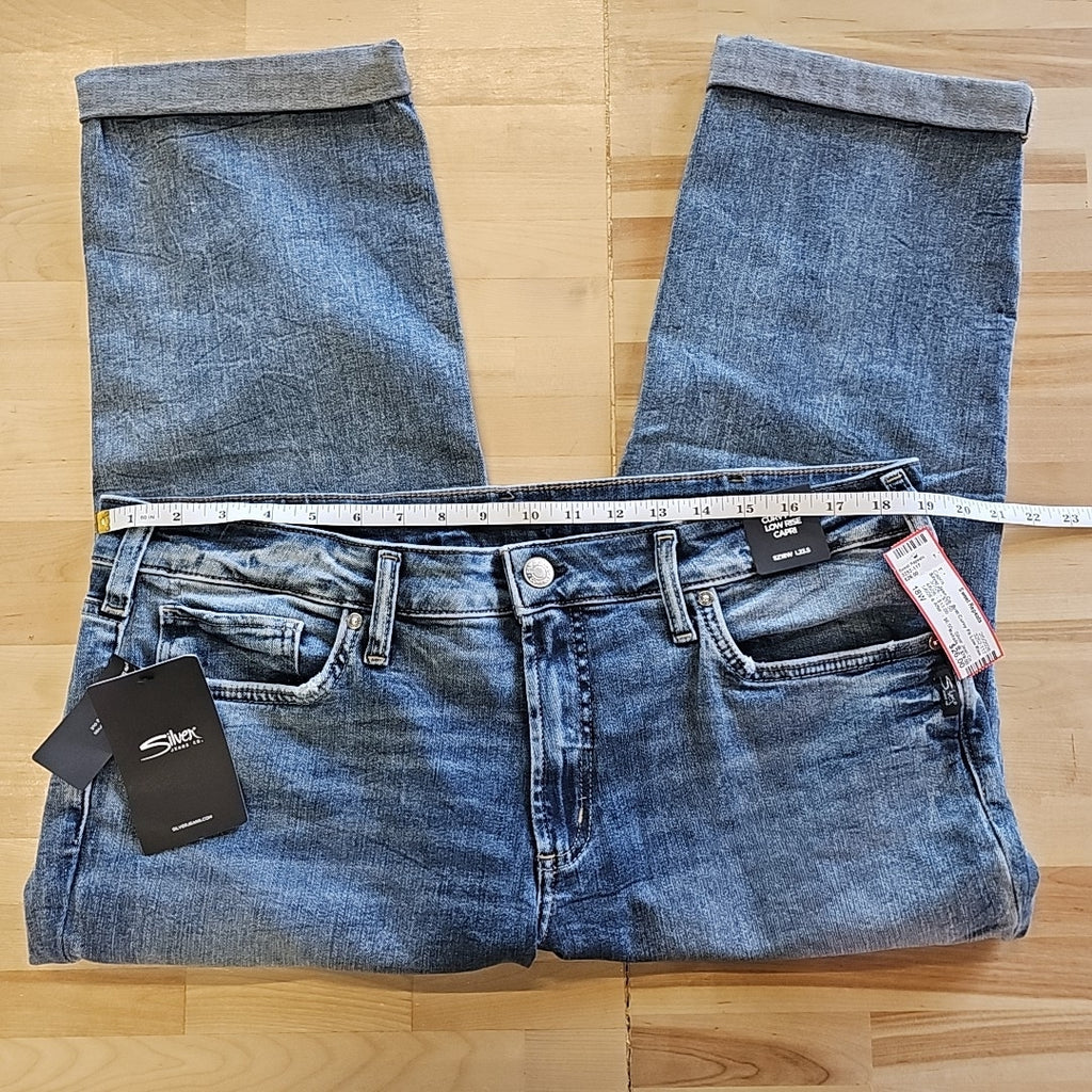 Silver Jean Co. Size 18W Blue Denim New Capris