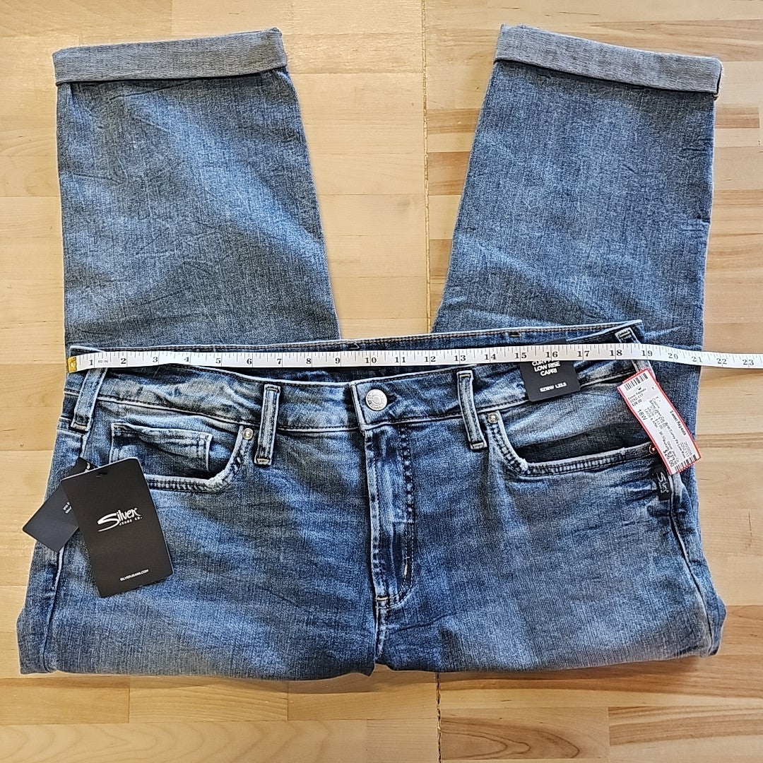 Silver Jean Co. Size 18W Blue Denim New Capris