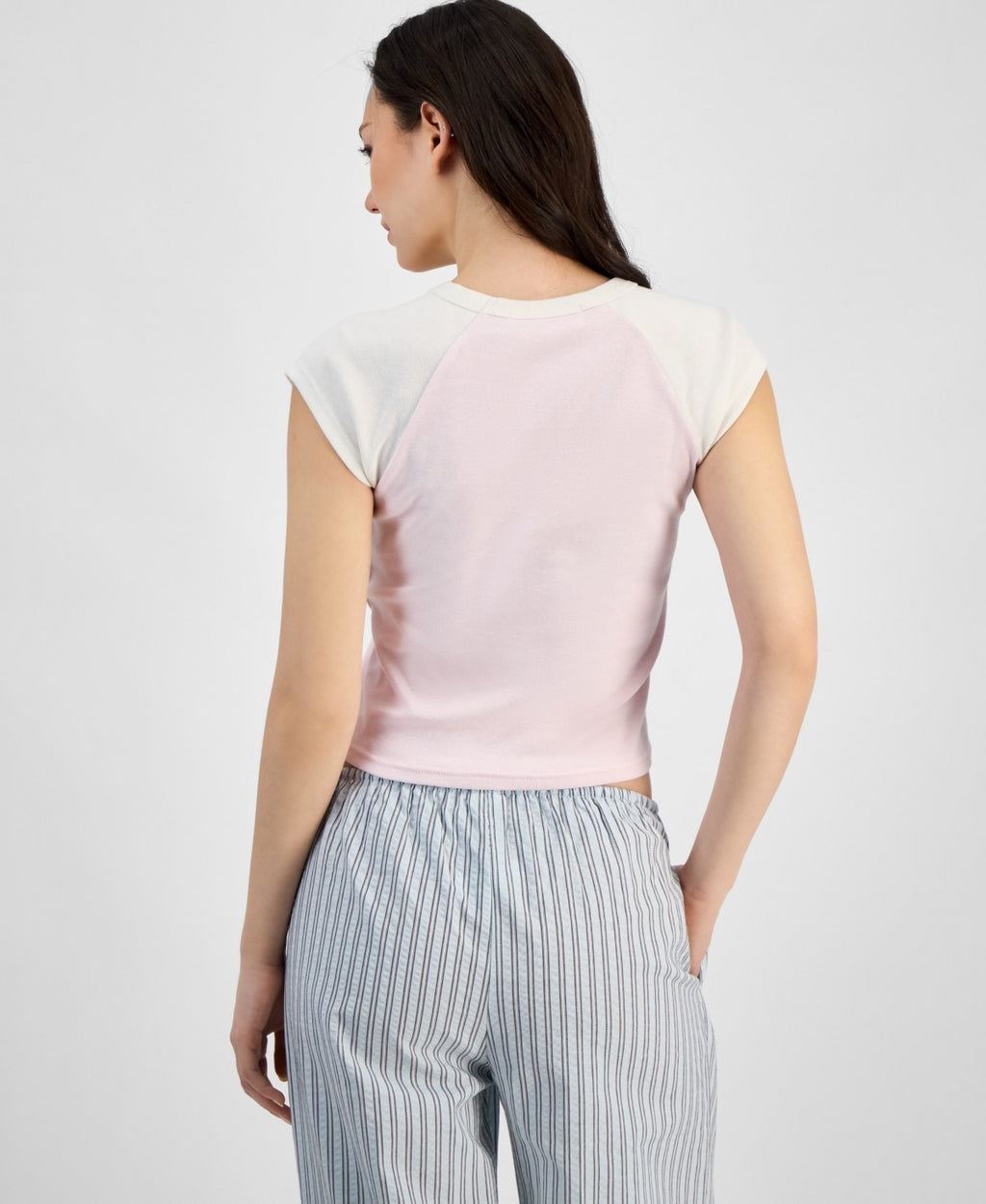 hippie rose Size XL raphic Baseball Tee - Pink Coast