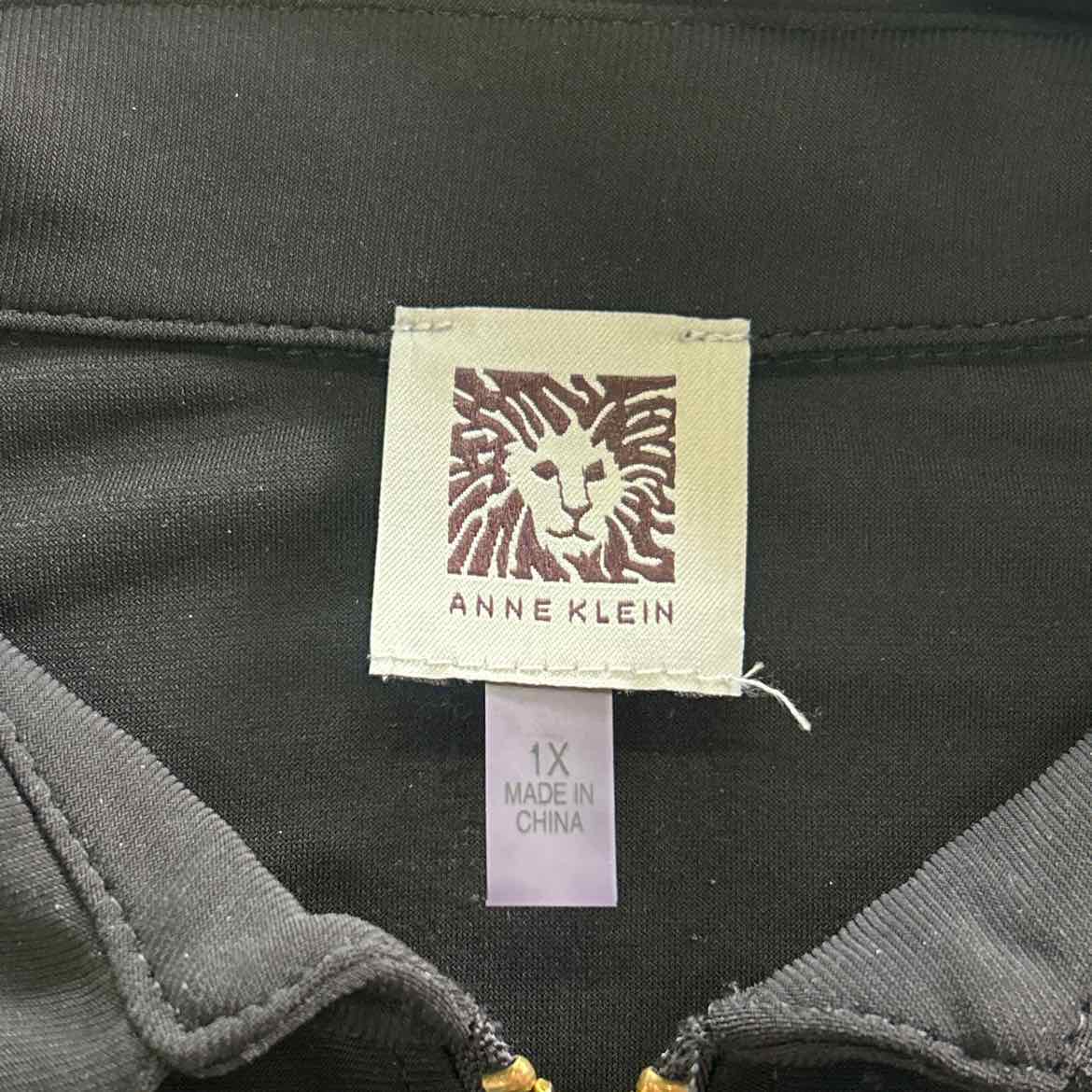 Anne Klein Size 1X Black Preloved Blouse LS