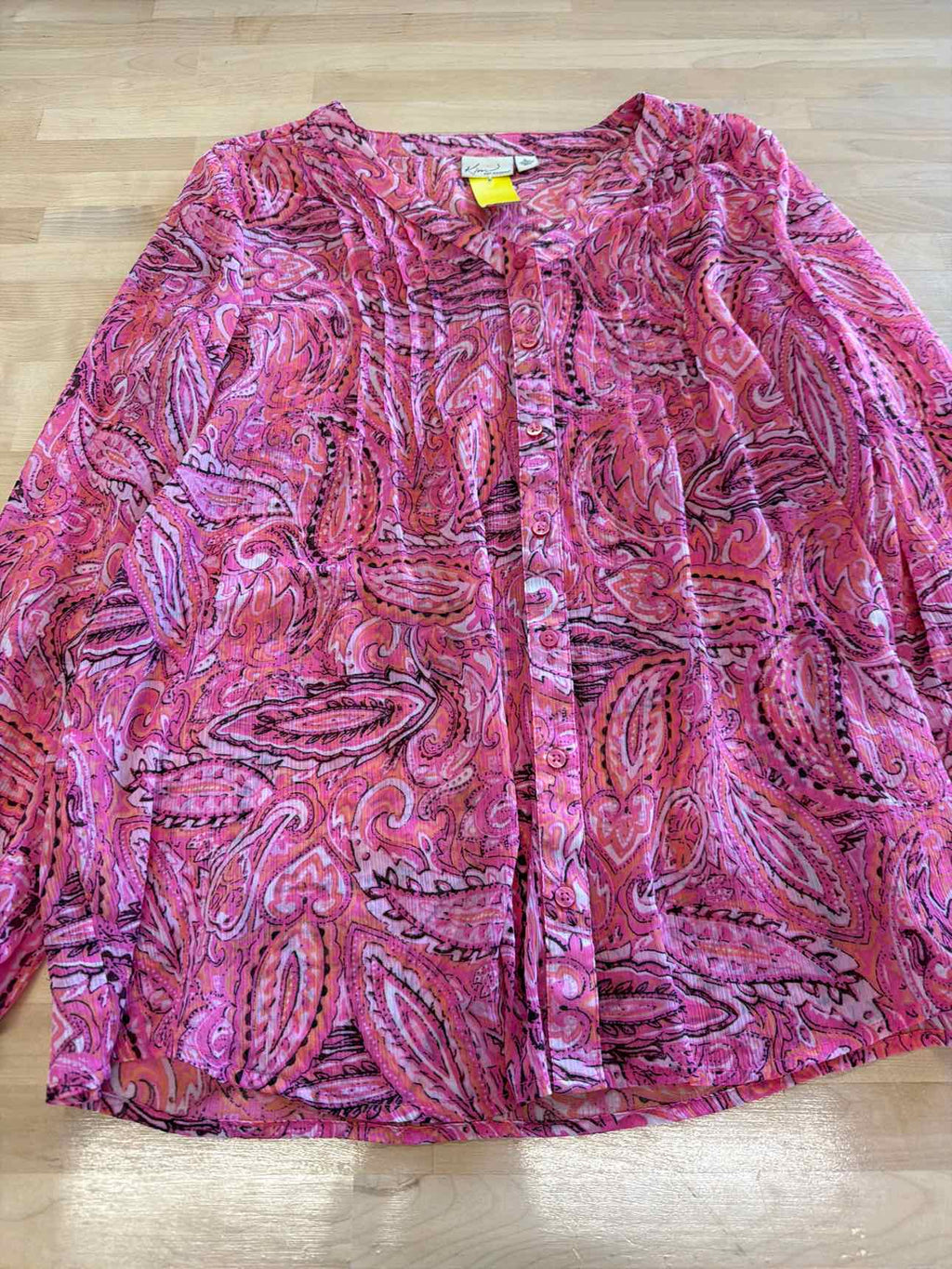 Kim Rogers Size L Pink Blouse