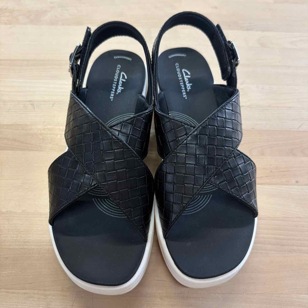 Clarks Women's Drift Sun Slip-on Slingback Wedge Sandals - Black Wove