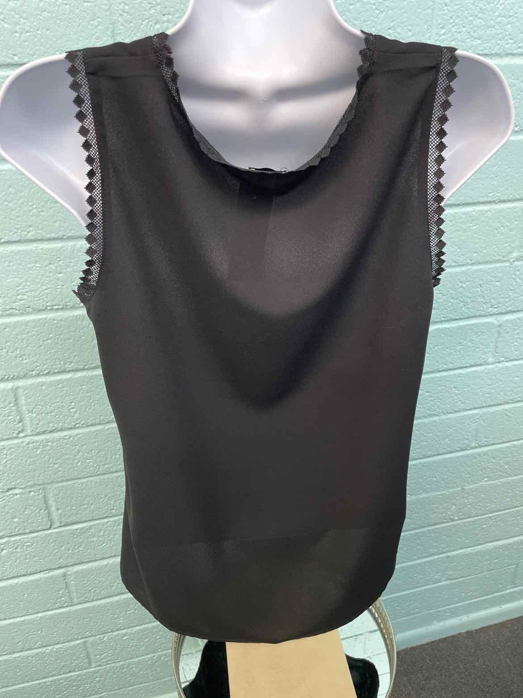 Anne Klein Size XS Black & Aqua Sleeveless