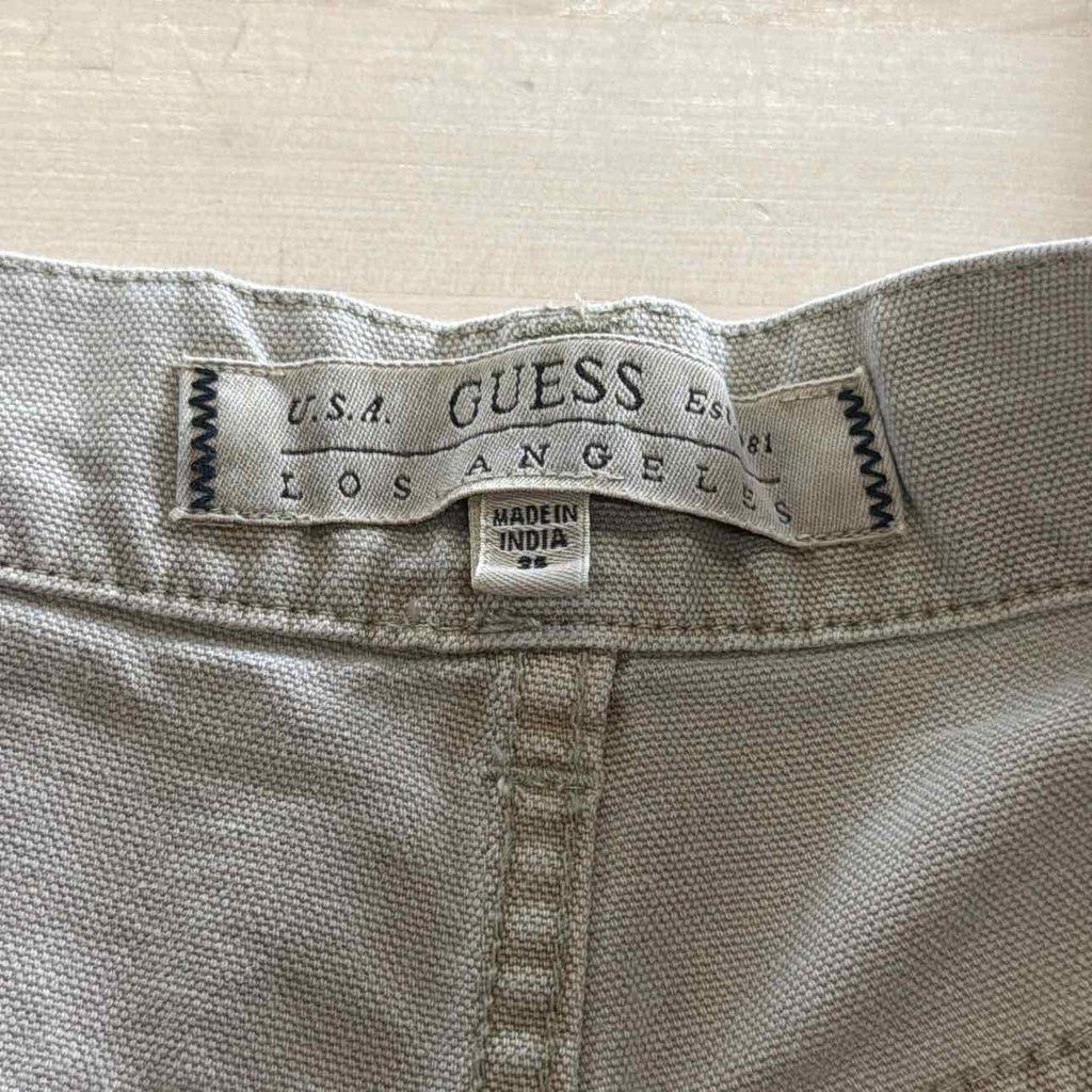 Guess Men's Straight-Fit Cotton Cargo Pants - Impact Grey