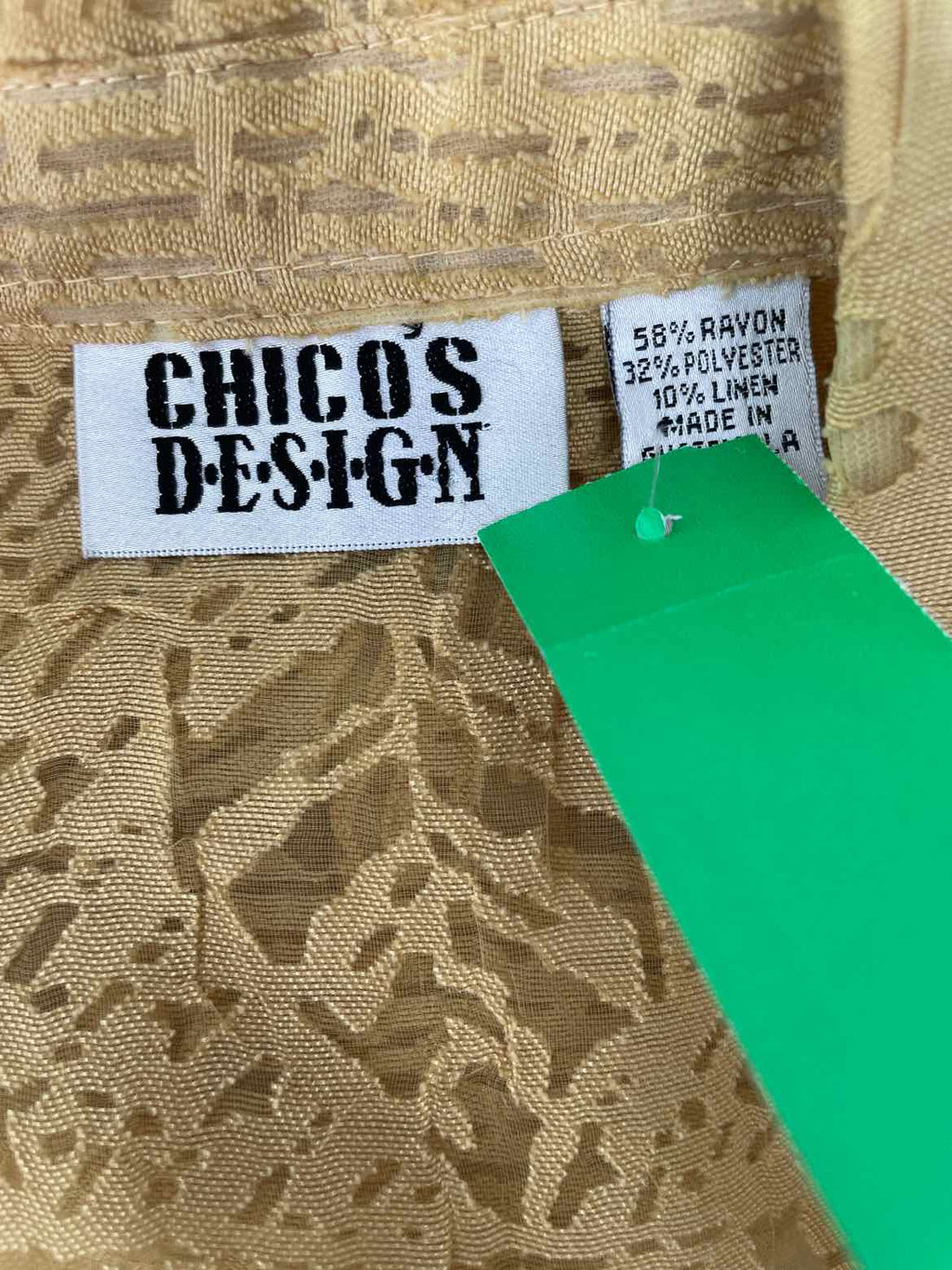 Chico's Size 1 Mustard Blouse