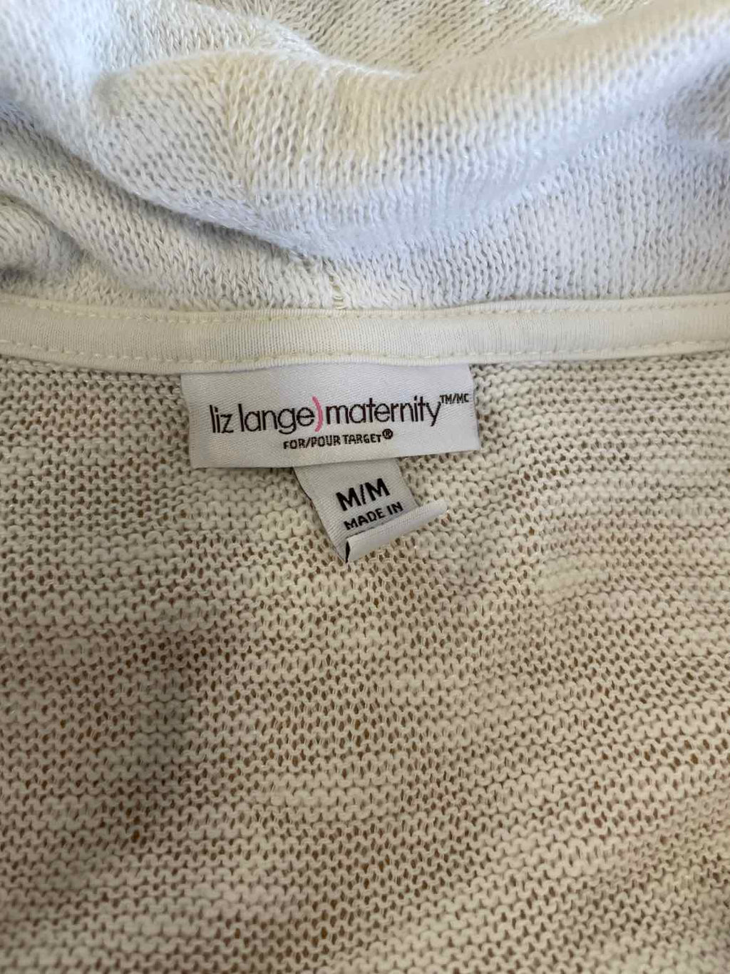 Liz Lange Size M White Long Sleeve