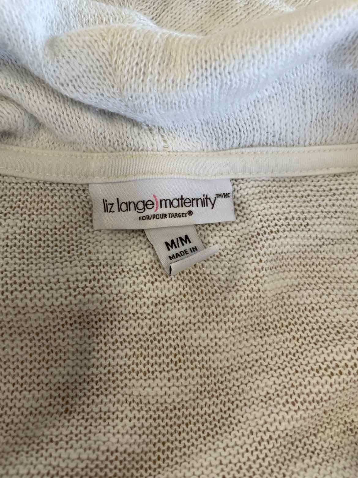 Liz Lange Size M White Long Sleeve