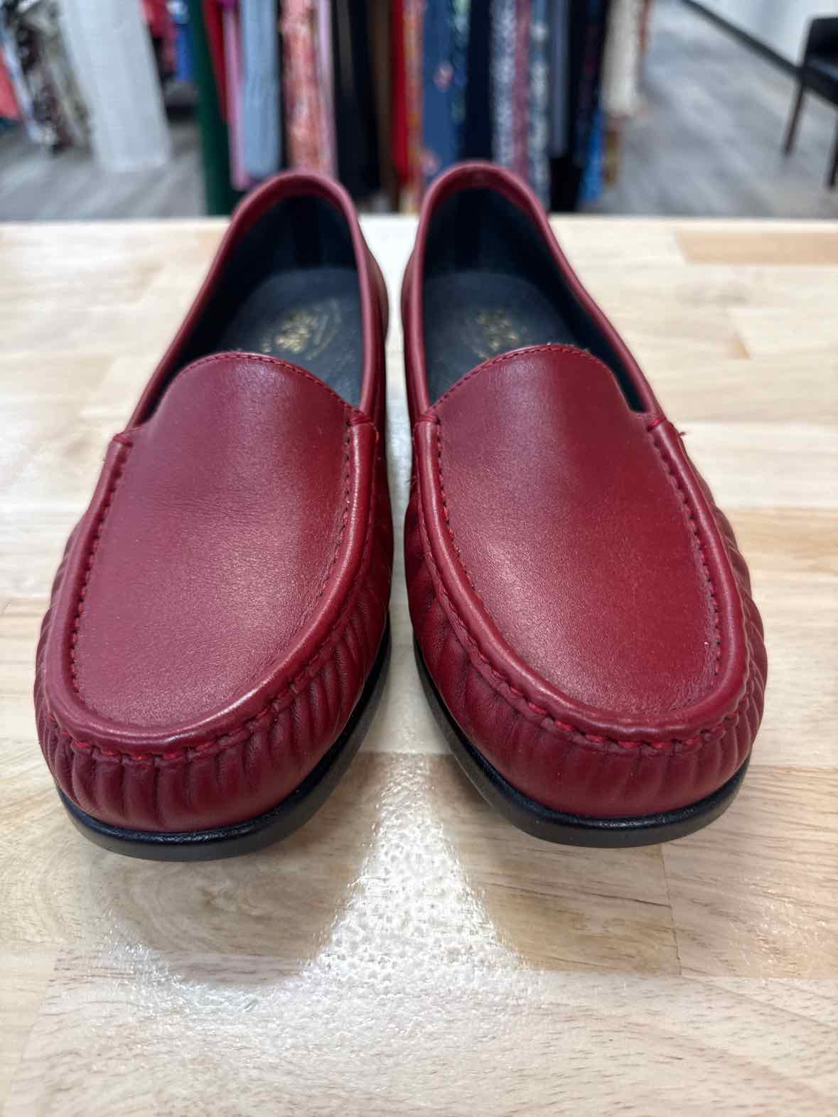 SAS Simplify Size 8.5 WW Red Leather NWOT Slip On