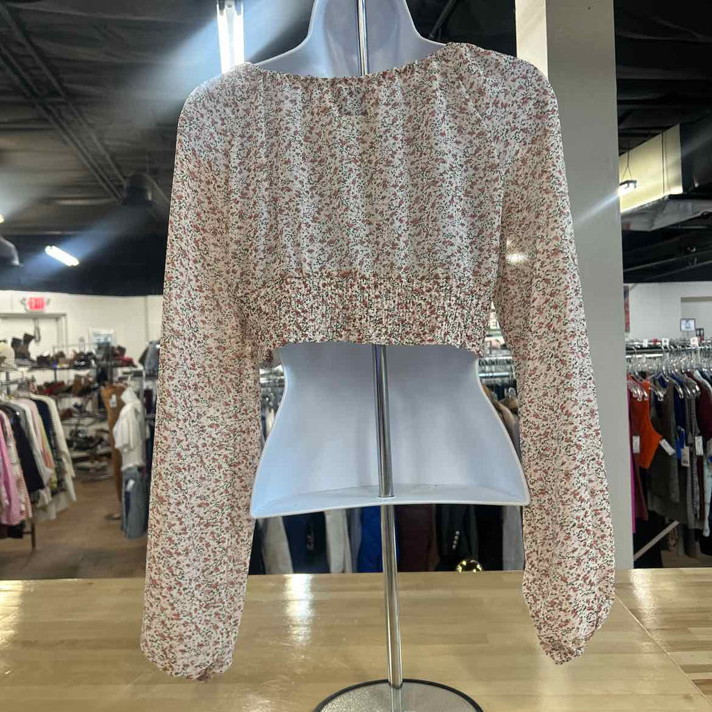 Princess Polly Size 2 Pink Preloved Blouse LS